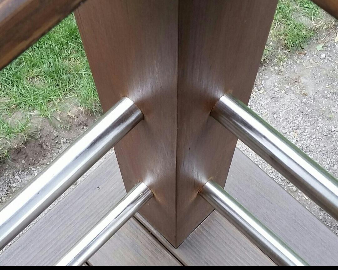 Steel through post