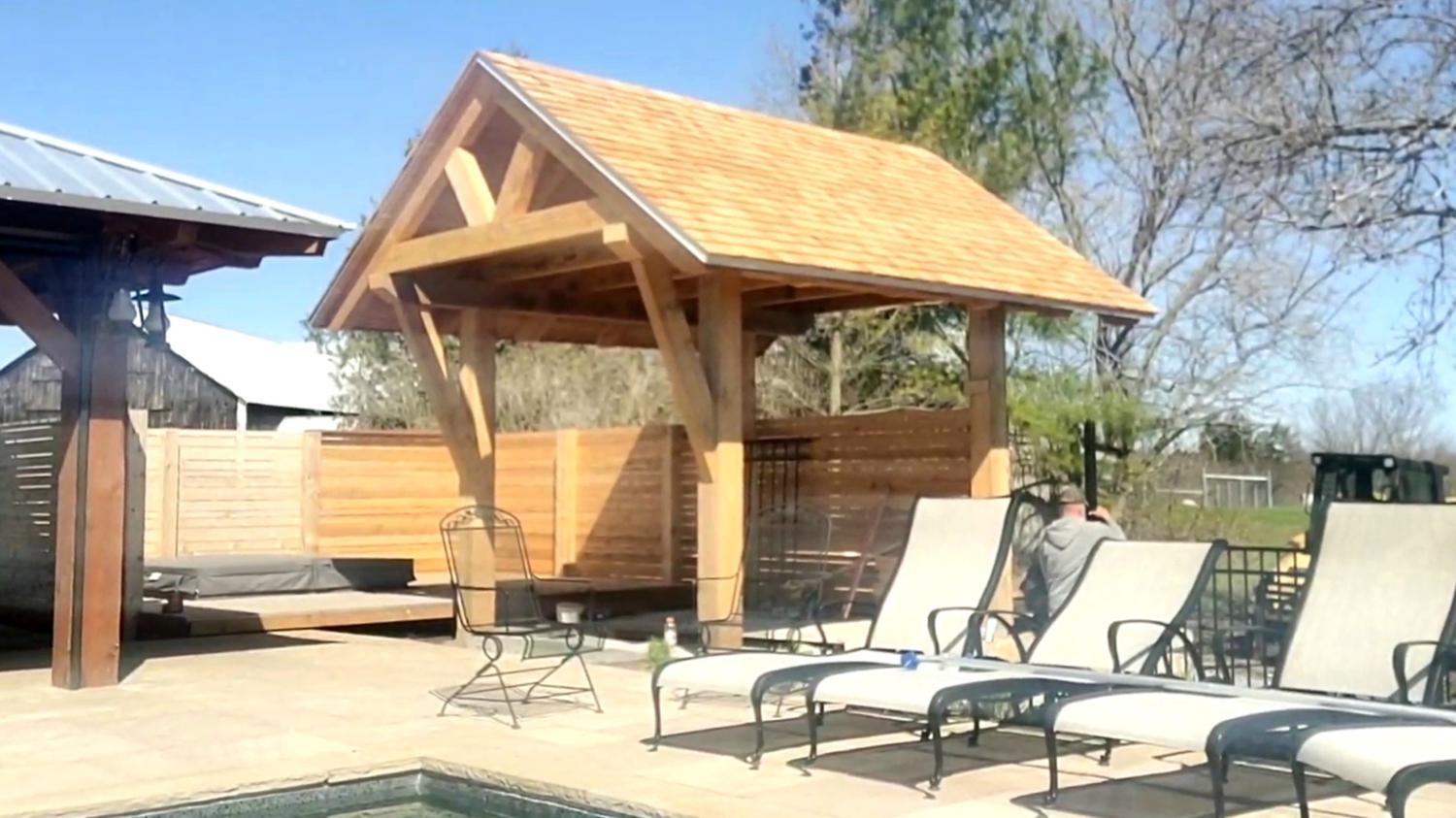 Pavilion by pool